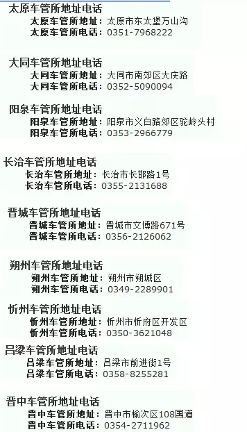 2018年全國二手車遷入標準及車管所電話匯總(下篇)@ahlsjy.cn 2018年全國二手車遷入標準及車管所電話匯總(下篇)@ahlsjy.cn