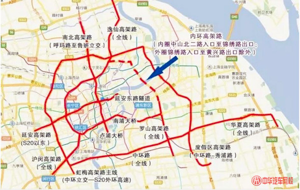 2018年上海外牌限行新規（時間+路段+處罰標準）@ahlsjy.cn